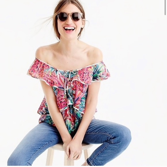 J. Crew Ruffle top - Picture 2 of 6